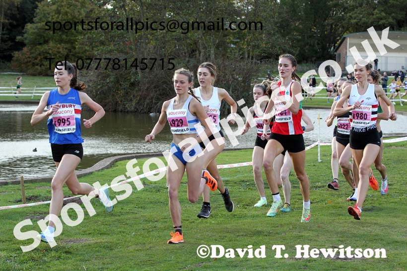 Senior womens 2021 National Cross Country Relays, Berry Hill Park, Mansfield. Photo: David T. Hewitson/Sports for All Pics